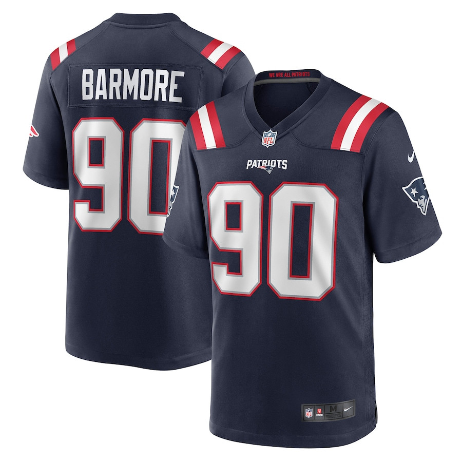 Christian Barmore 90 New England Patriots Men Game Jersey - Navy JS7079 Saliibo