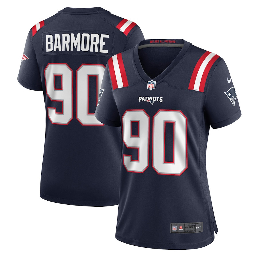 Christian Barmore 90 New England Patriots Women Game Jersey - Navy JS4885 Saliibo
