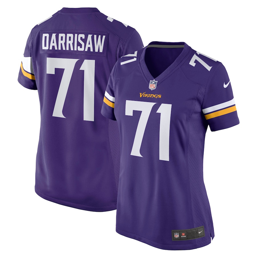 Christian Darrisaw 71 Minnesota Vikings Women's Game Jersey - Purple JS4469 Saliibo