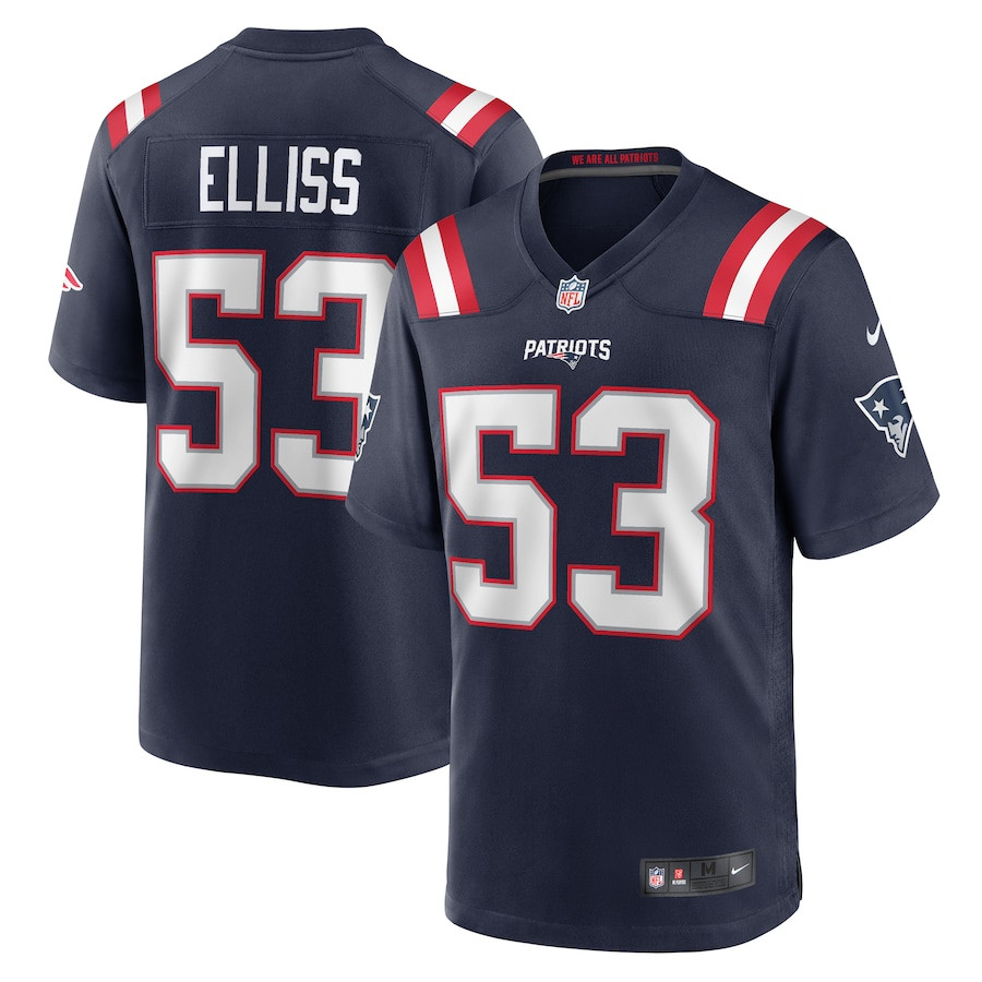 Christian Elliss 53 New England Patriots Team Game Men Jersey - Navy JS4729 Saliibo