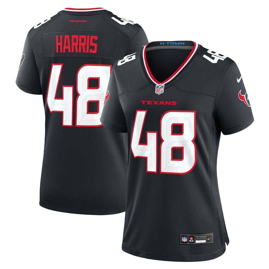Christian Harris 48 Houston Texans Women's Team Game Jersey - Navy JS3806 Saliibo