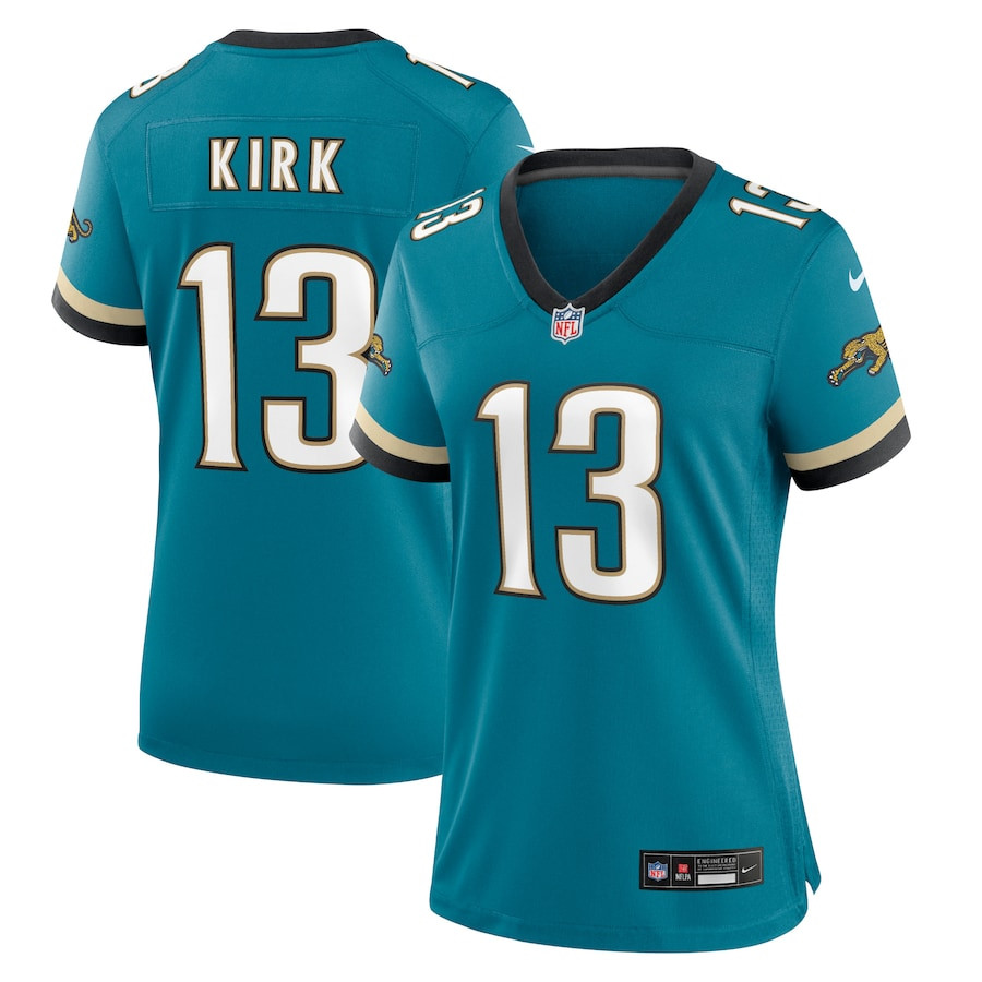 Christian Kirk 13 Jacksonville Jaguars Women's Prowler Throwback Game Jersey - Teal JS8604 Saliibo