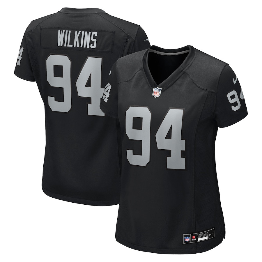 Christian Wilkins 94 Las Vegas Raiders Women's Team Game Jersey - Black JS3822 Saliibo