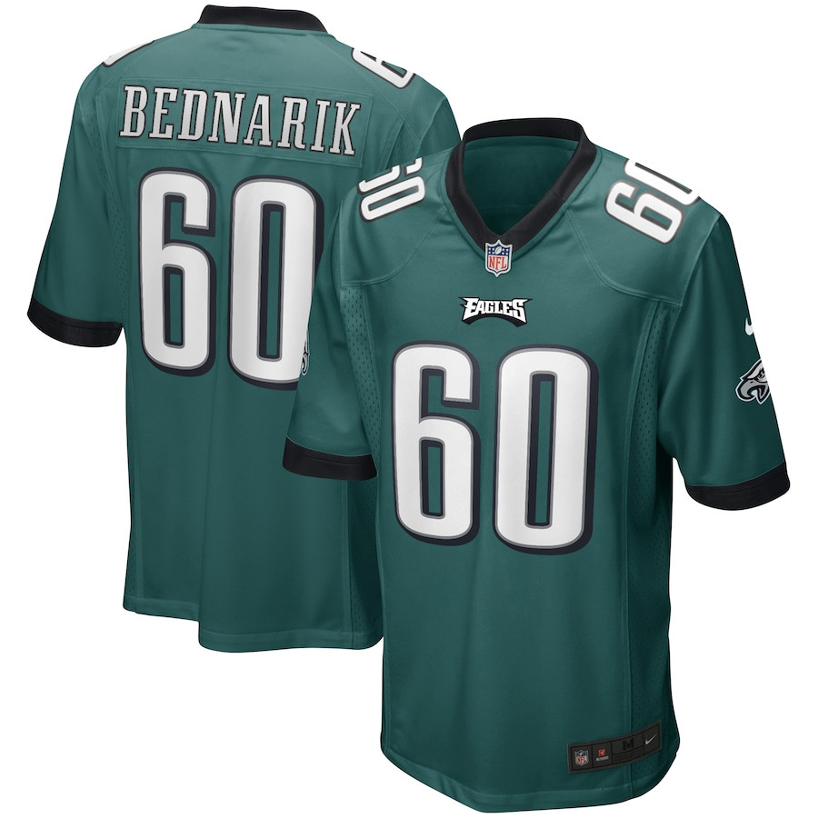 Chuck Bednarik 60 Philadelphia Eagles Men Game Retired Jersey - Midnight Green JS8696 Saliibo