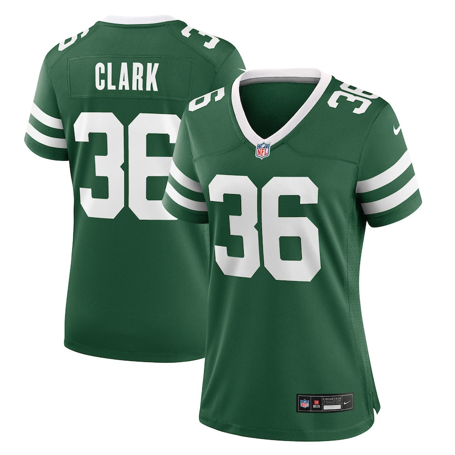 Chuck Clark 36 New York Jets Women's Team Game Jersey - Legacy Green JS5347 Saliibo
