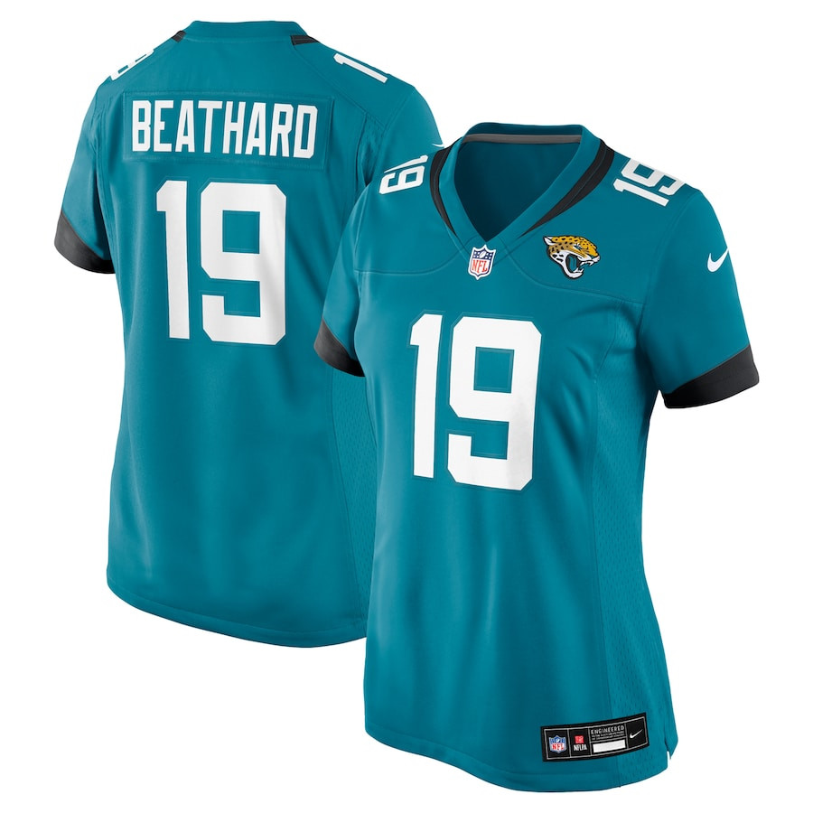 C.J. Beathard 19 Jacksonville Jaguars Women's Game Jersey - Teal JS7599 Saliibo