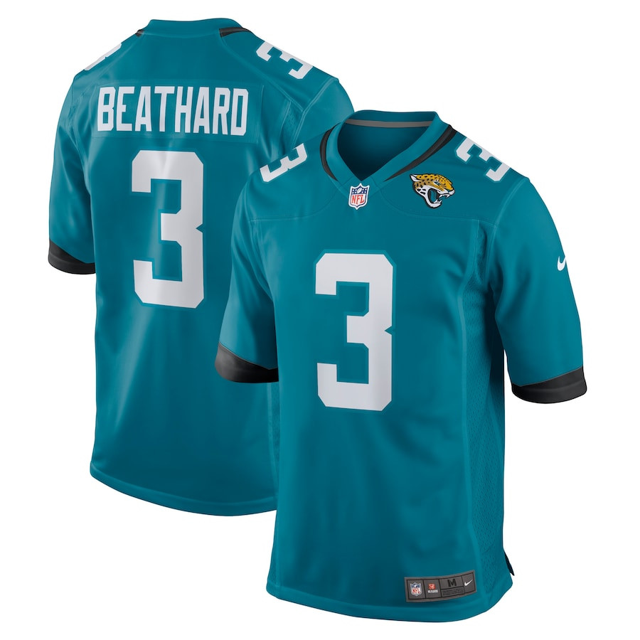 C.J. Beathard 3 Jacksonville Jaguars Men Game Jersey - Teal JS6542 Saliibo