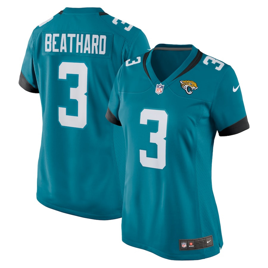 C.J. Beathard 3 Jacksonville Jaguars Women Game Jersey - Teal JS3086 Saliibo