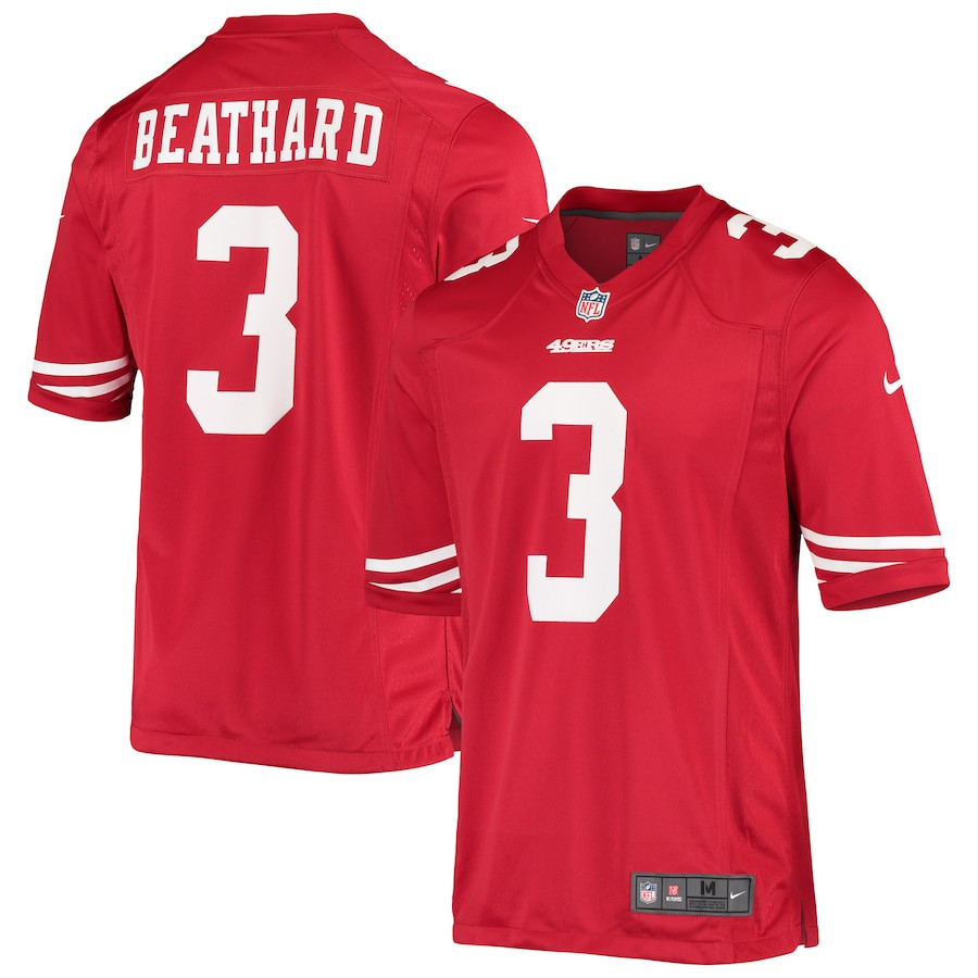 C.J. Beathard 3 San Francisco 49ers Men Game Jersey - Scarlet JS4365 Saliibo