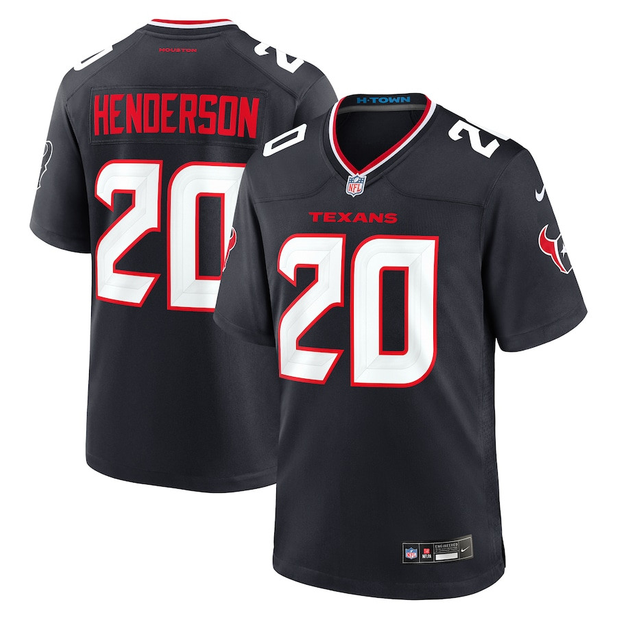 C.J. Henderson 20 Houston Texans Team Game Men Jersey - Navy JS5296 Saliibo
