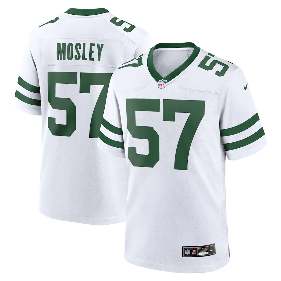 C.J. Mosley 57 New York Jets Game Jersey - Men, Legacy White JS1680 Saliibo