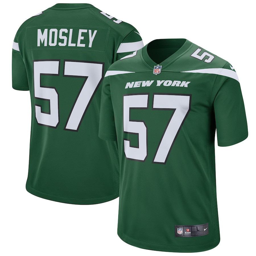C.J. Mosley 57 New York Jets Men Game Jersey - Gotham Green JS7733 Saliibo