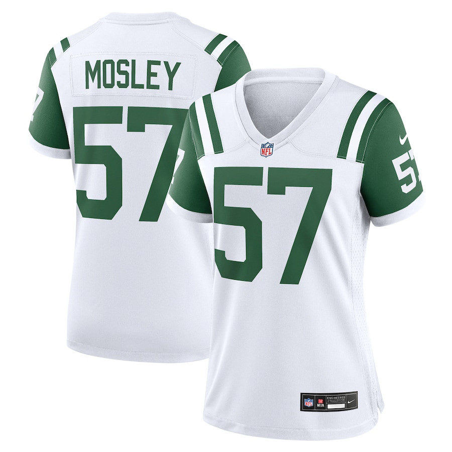 C.J. Mosley 57 New York Jets Women's Classic Alternate Game Jersey - White JS1593 Saliibo