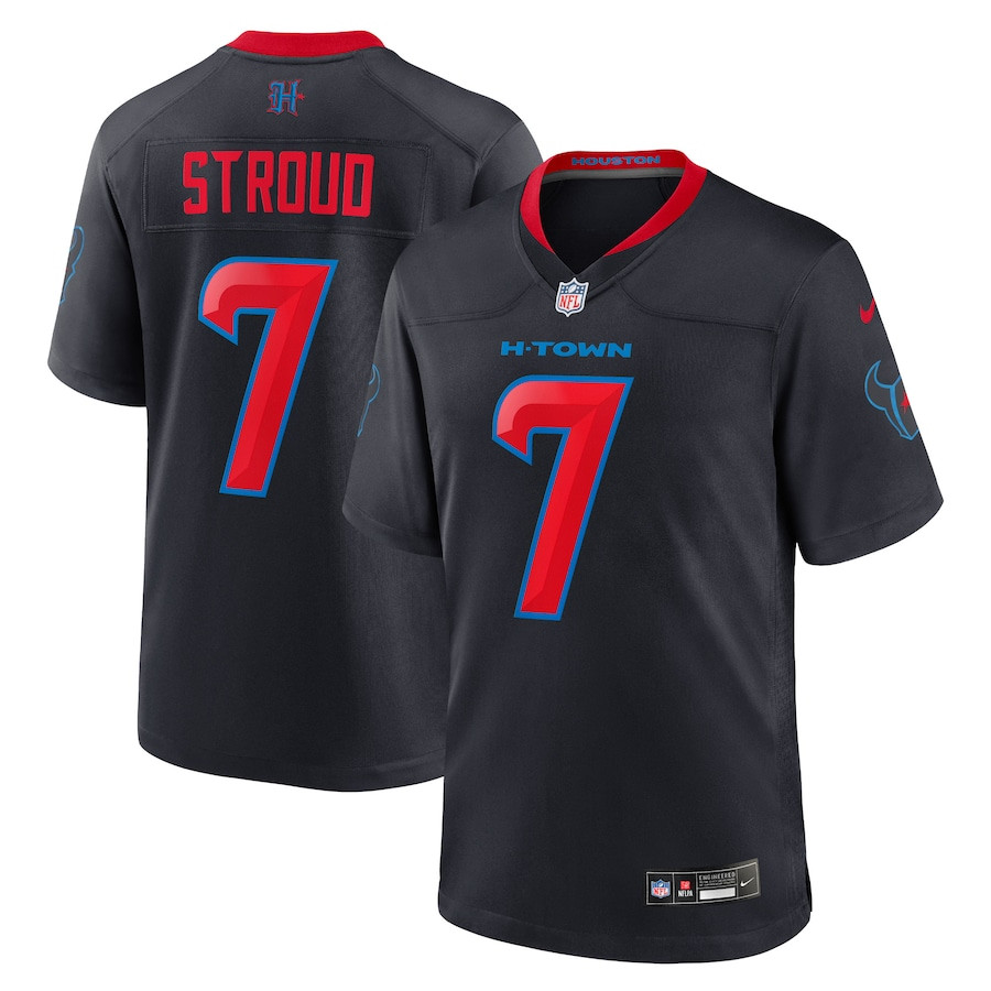 C.J. Stroud 7 Houston Texans 2nd Alternate Game Men Jersey - Navy JS7549 Saliibo