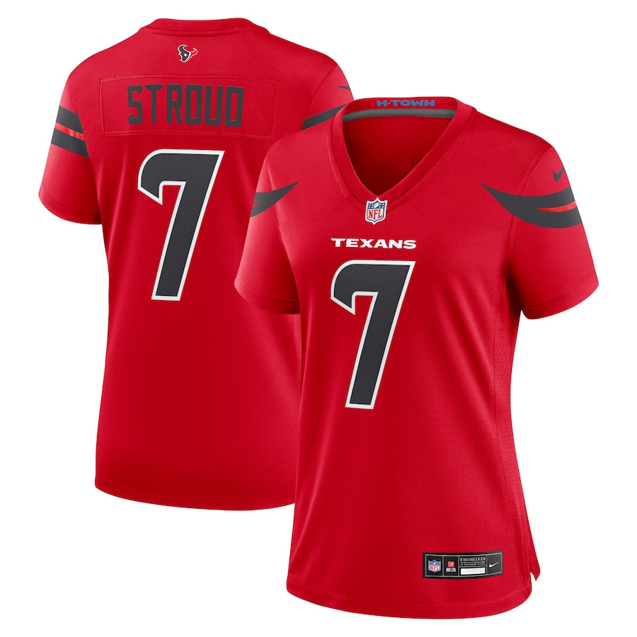 C.J. Stroud 7 Houston Texans Alternate Game Women Jersey - Red JS8639 Saliibo