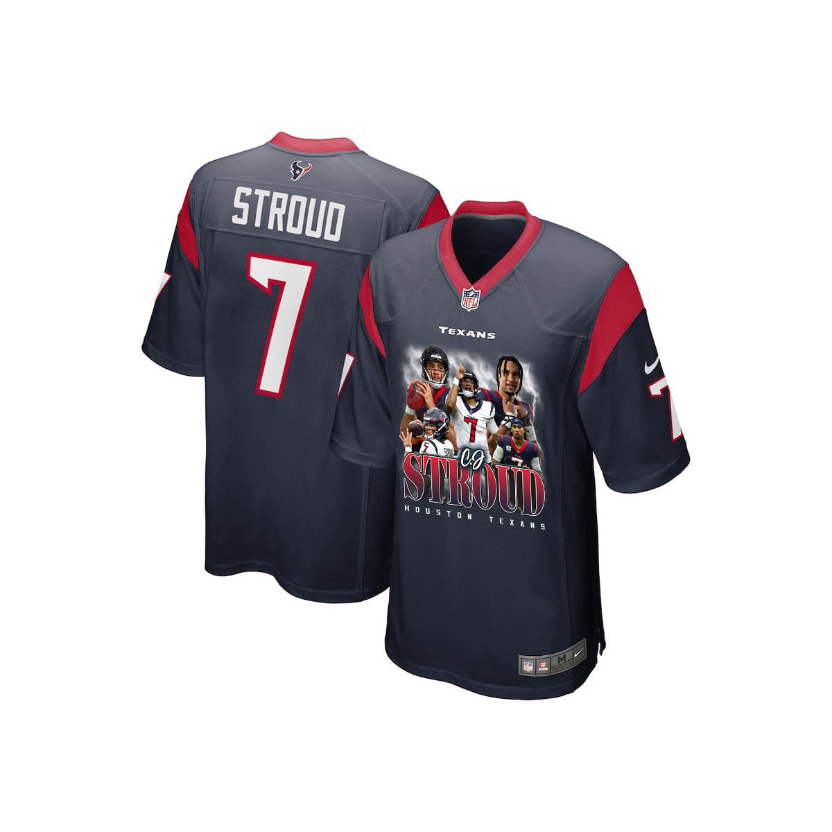 C.J. Stroud 7 Houston Texans The Chosen One Game YOUTH Jersey - Navy JS5147 Saliibo