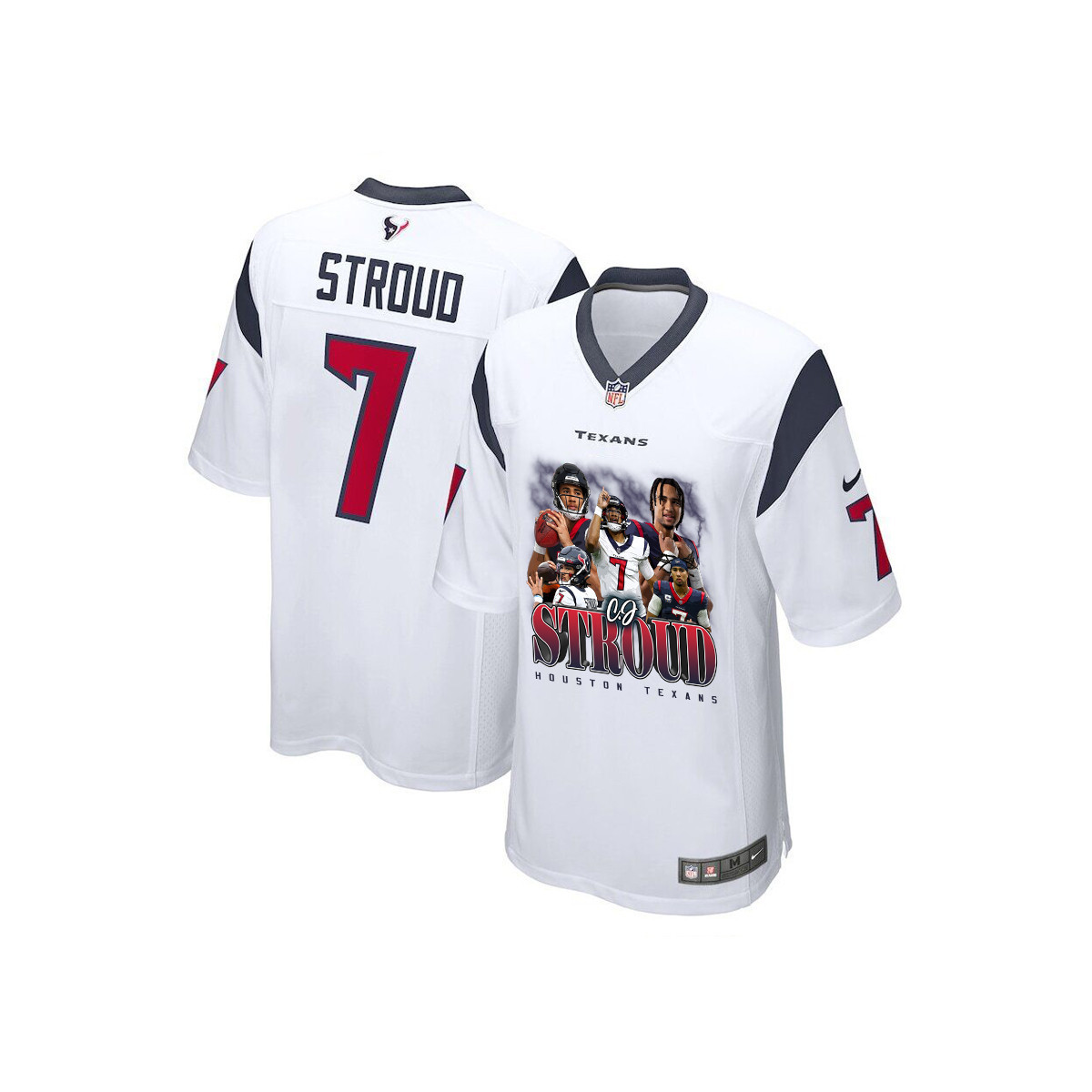 C.J. Stroud 7 Houston Texans The Chosen One Game YOUTH Jersey - White JS6299 Saliibo
