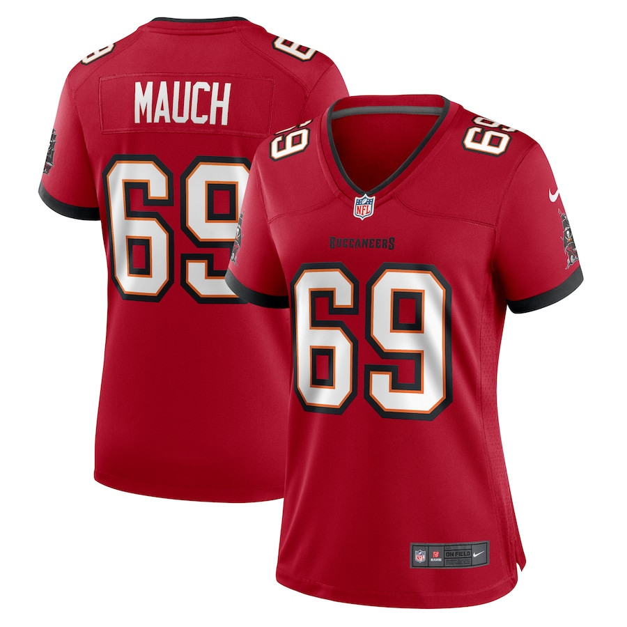 Cody Mauch 69 Tampa Bay Buccaneers Women Game Jersey - Red JS1457 Saliibo