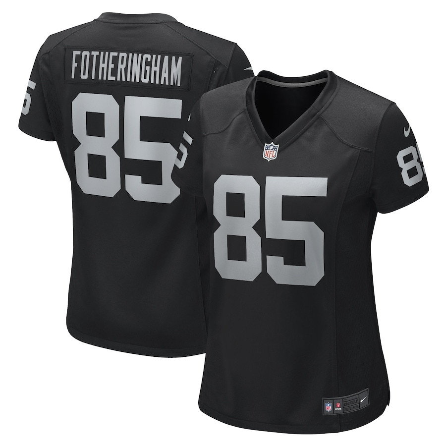 Cole Fotheringham 85 Las Vegas Raiders Women's Team Game Jersey - Black JS5677 Saliibo