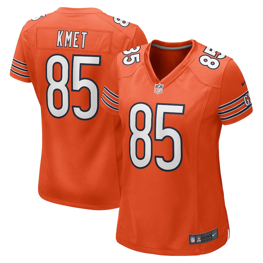 Cole Kmet 85 Chicago Bears Women Alternate Game Jersey - Orange JS6325 Saliibo