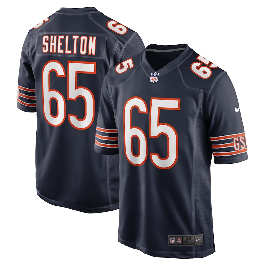 Coleman Shelton 65 Chicago Bears Game Men Jersey - Navy JS2817 Saliibo