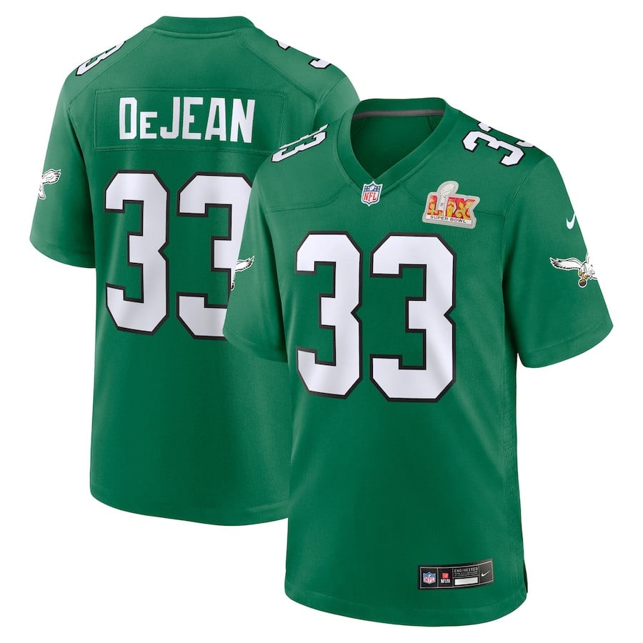 Cooper DeJean 33 Philadelphia Eagles Super Bowl LIX 2nd Alternate Game Jersey - Kelly Green JS5753 Saliibo