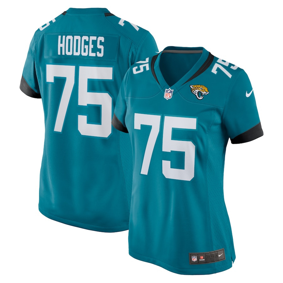 Cooper Hodges 75 Jacksonville Jaguars Women's Game Jersey - Teal JS2293 Saliibo