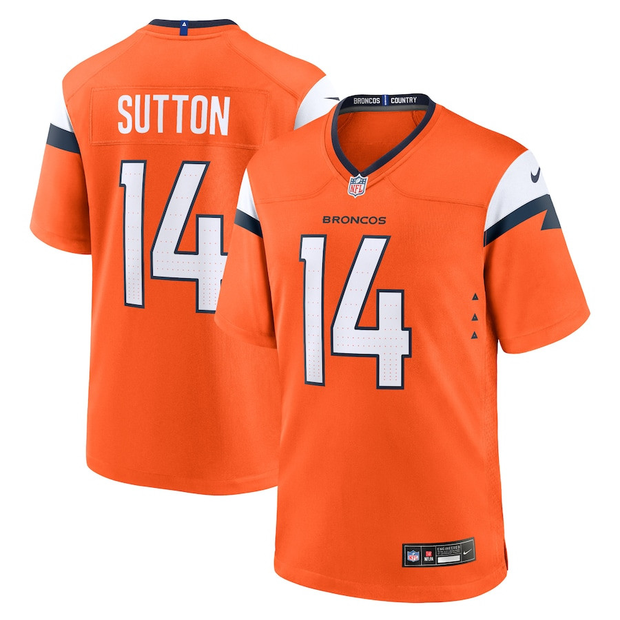 Courtland Sutton 14 Denver Broncos Game Men Jersey - Orange JS6029 Saliibo