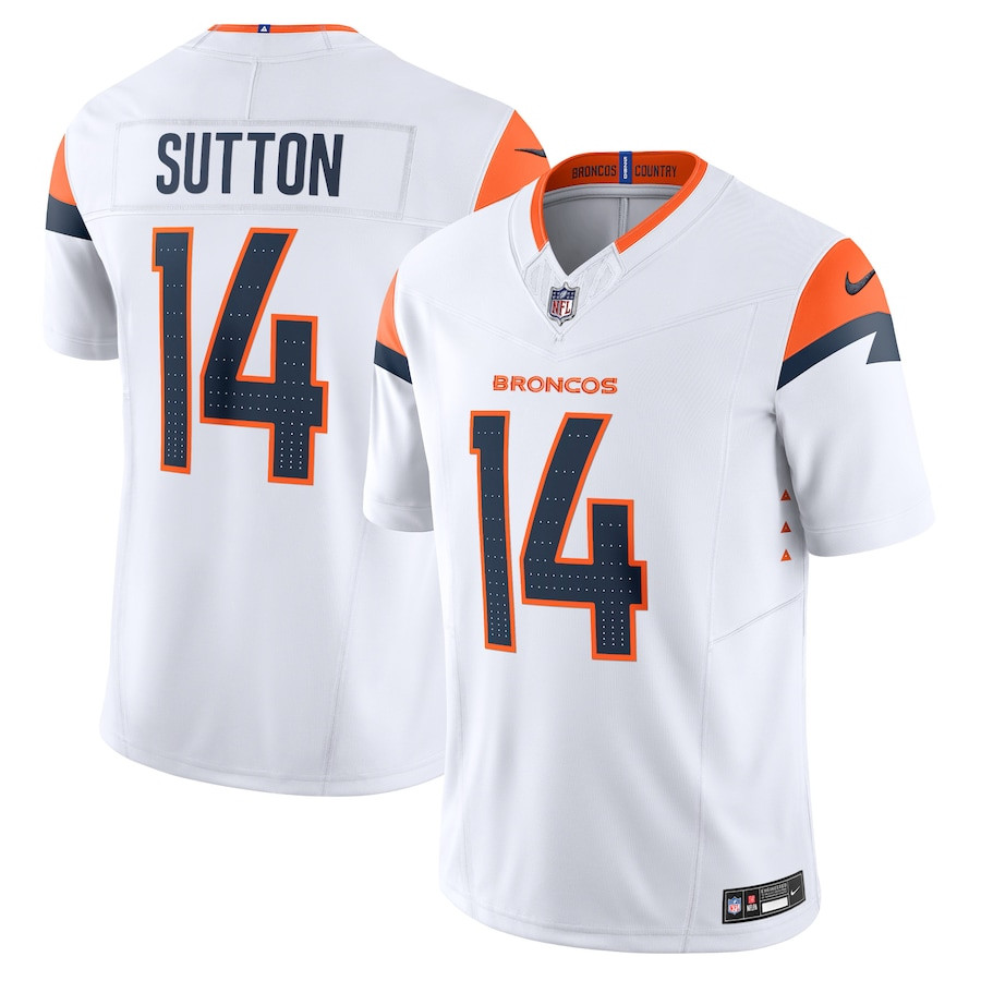 Courtland Sutton 14 Denver Broncos Vapor F.U.S.E. Limited Men Jersey - White JS2420 Saliibo