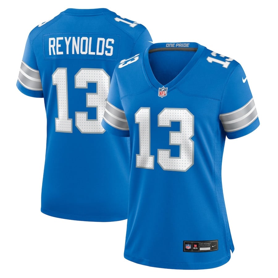 Craig Reynolds 13 Detroit Lions Women's Team Game Jersey - Blue JS3051 Saliibo