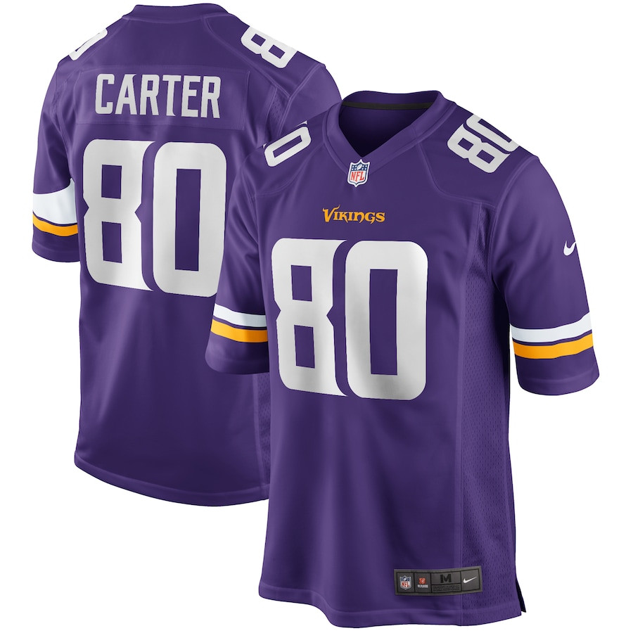 Cris Carter 80 Minnesota Vikings Men Game Retired Jersey - Purple JS1327 Saliibo