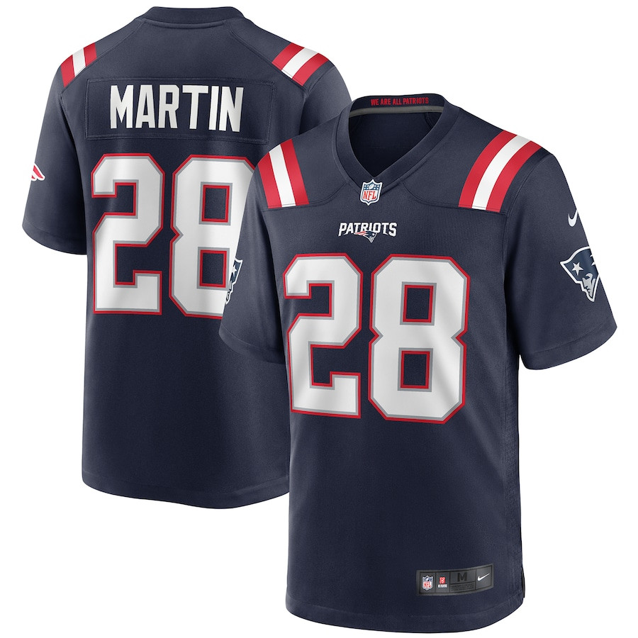 Curtis Martin 28 New England Patriots Men Game Retired Jersey - Navy JS6901 Saliibo