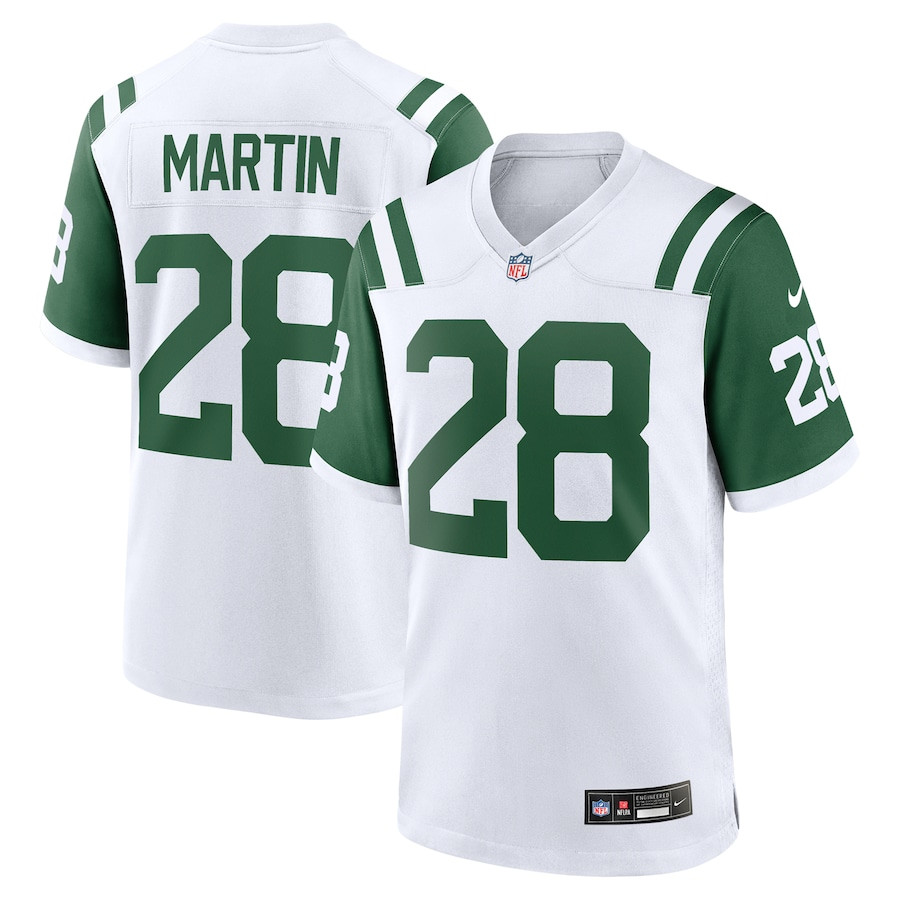 Curtis Martin 28 New York Jets Classic Alternate Retired Player Game Men Jersey - White JS7705 Saliibo