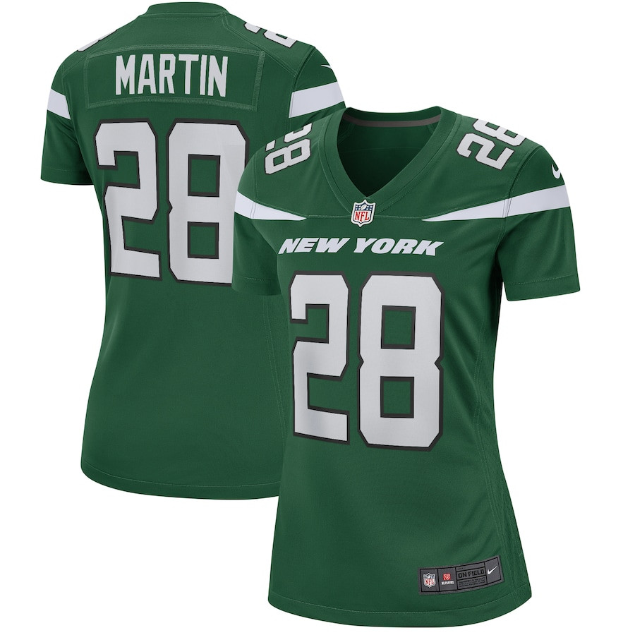 Curtis Martin 28 New York Jets Women Game Retired Jersey - Gotham Green JS6257 Saliibo