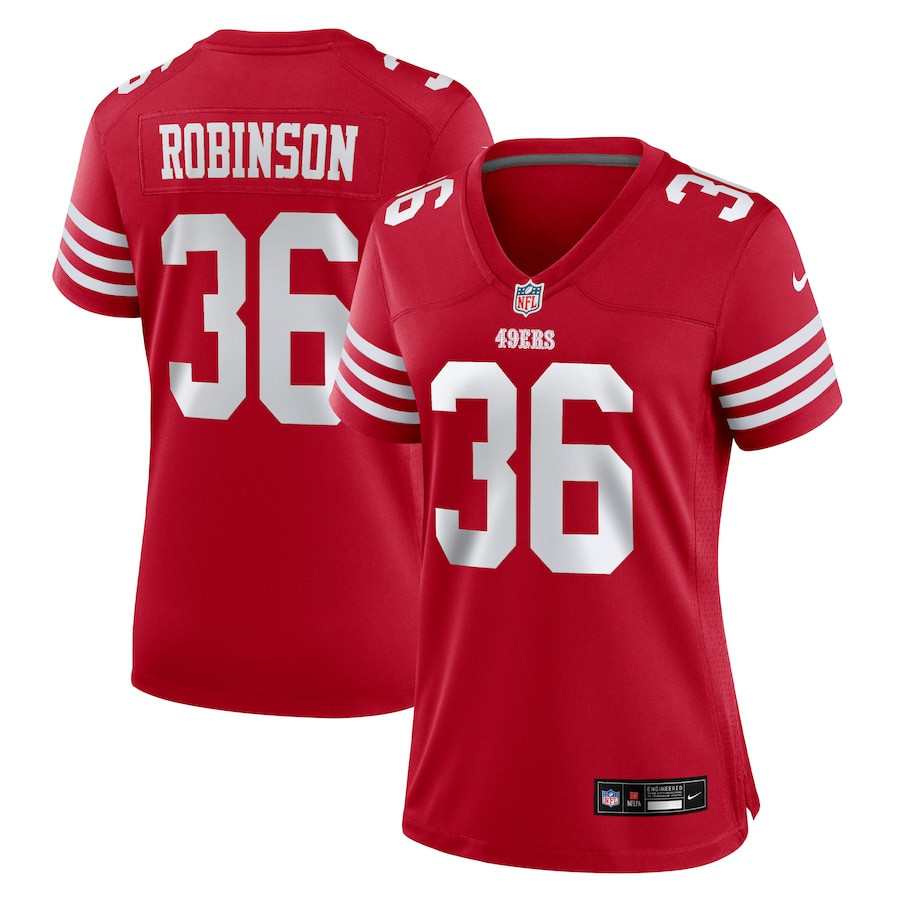 Curtis Robinson 36 San Francisco 49ers Women's Game Jersey - Scarlet JS1413 Saliibo