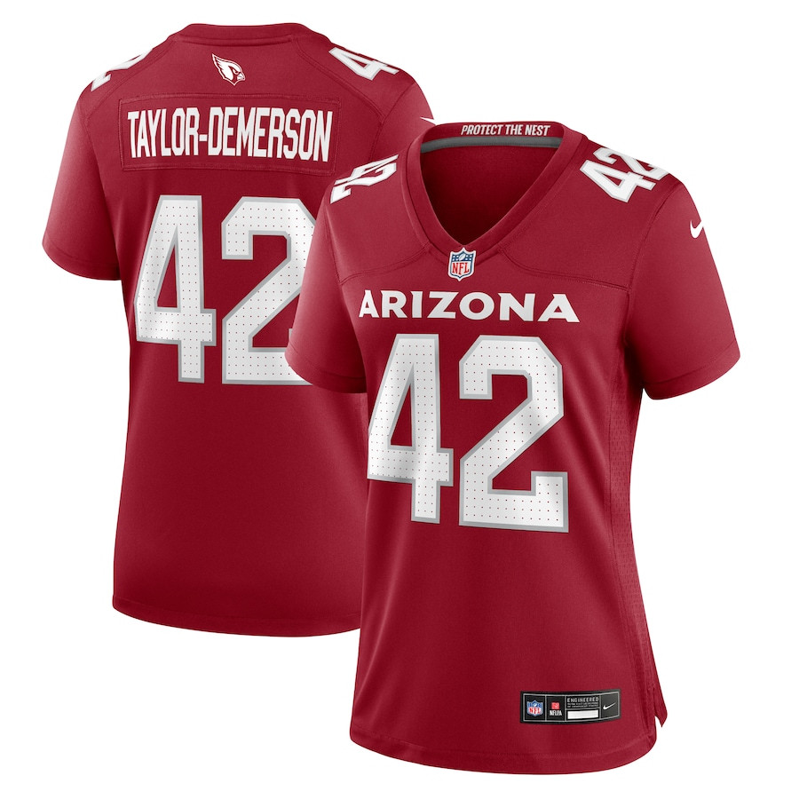 Dadrion Taylor-Demerson 42 Arizona Cardinals Women's Game Jersey - Cardinal JS9349 Saliibo