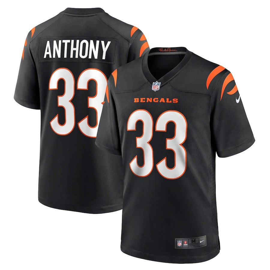 Daijahn Anthony 33 Cincinnati Bengals Game Men Jersey - Black JS9423 Saliibo