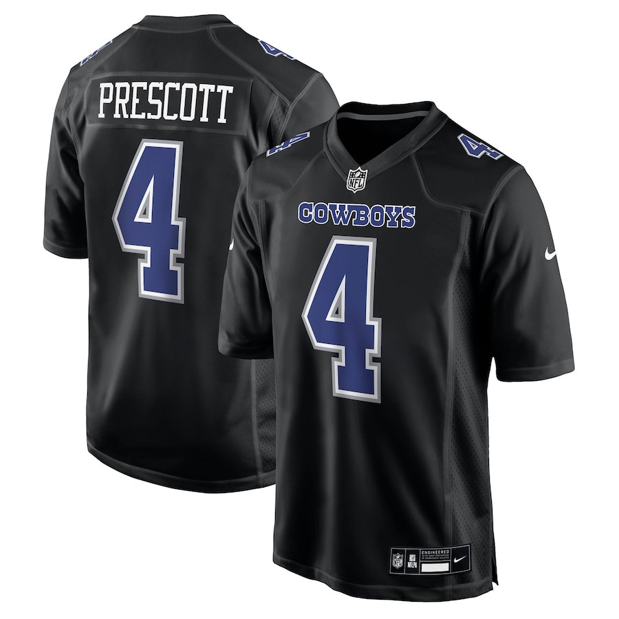 Dak Prescott 4 Dallas Cowboys Fashion Game Men Jersey - Carbon Black JS5353 Saliibo