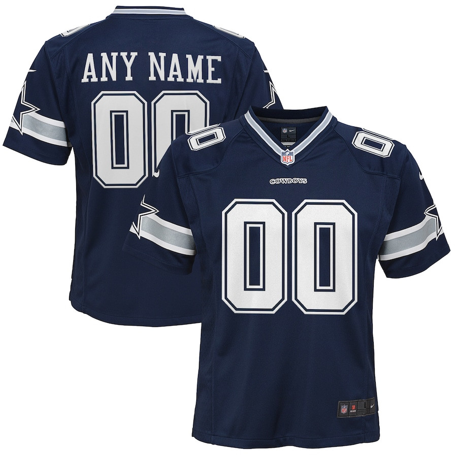 Dallas Cowboys YOUTH Custom Game Jersey - Navy JS4590 Saliibo