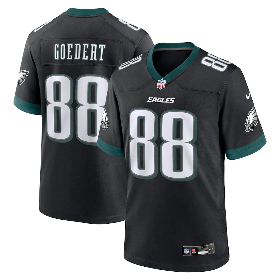 Dallas Goedert 88 Philadelphia Eagles Alternate Game Men Jersey - Black JS4741 Saliibo