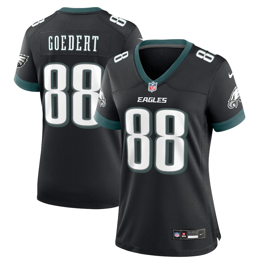 Dallas Goedert 88 Philadelphia Eagles Alternate Game Women Jersey - Black JS6660 Saliibo