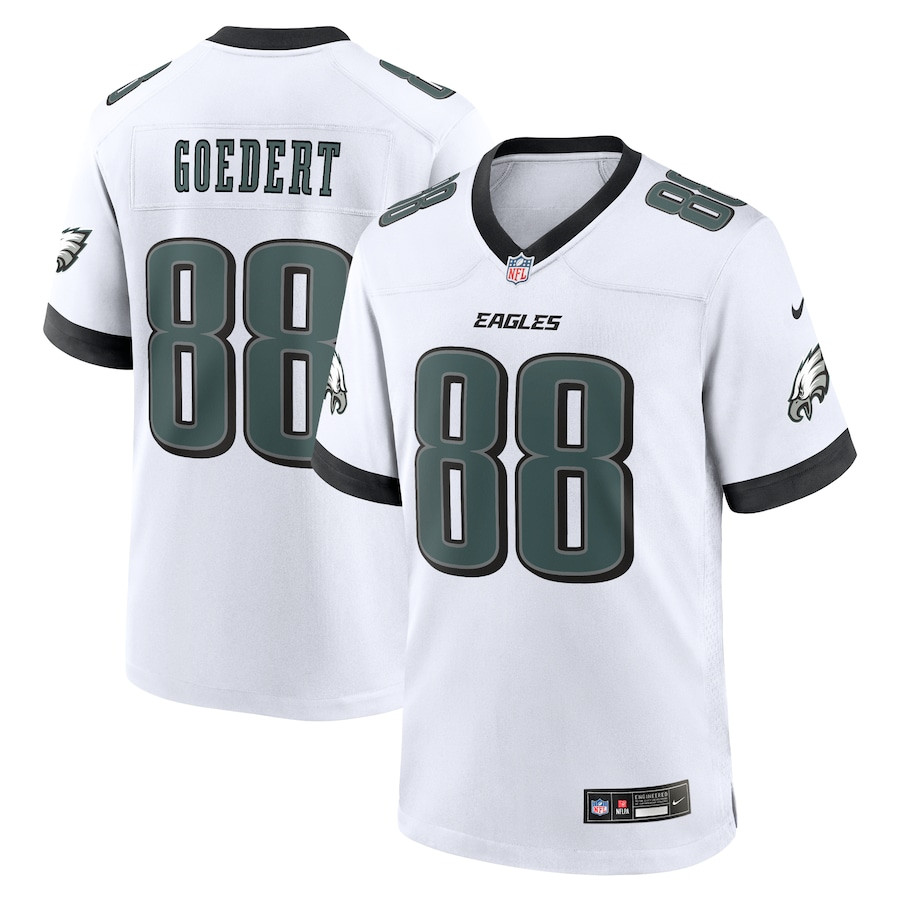 Dallas Goedert 88 Philadelphia Eagles Nike White Game Men Jersey - White JS8120 Saliibo