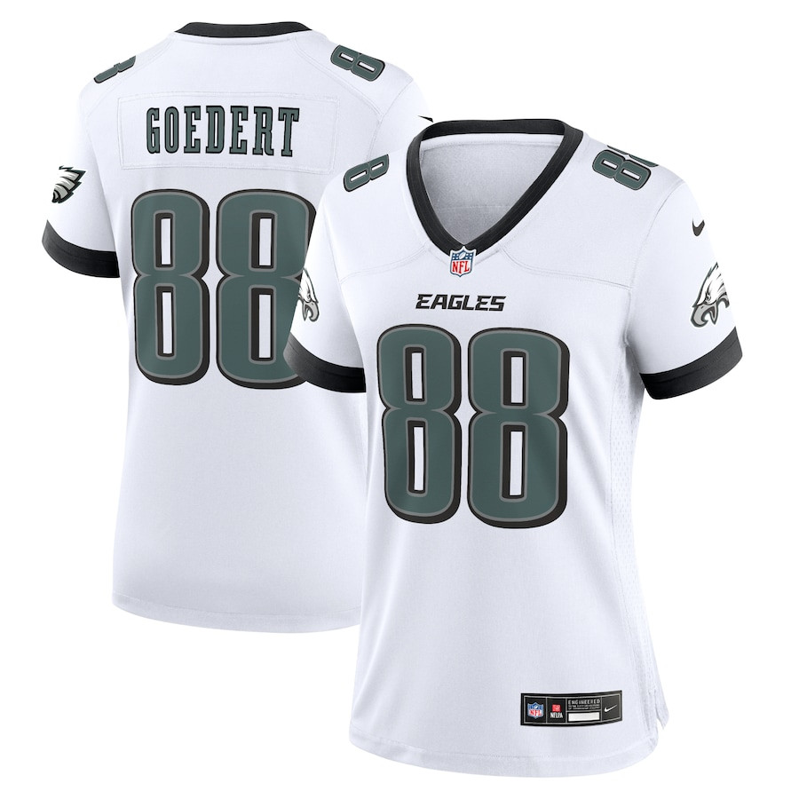 Dallas Goedert 88 Philadelphia Eagles White Game Women Jersey - White JS4561 Saliibo