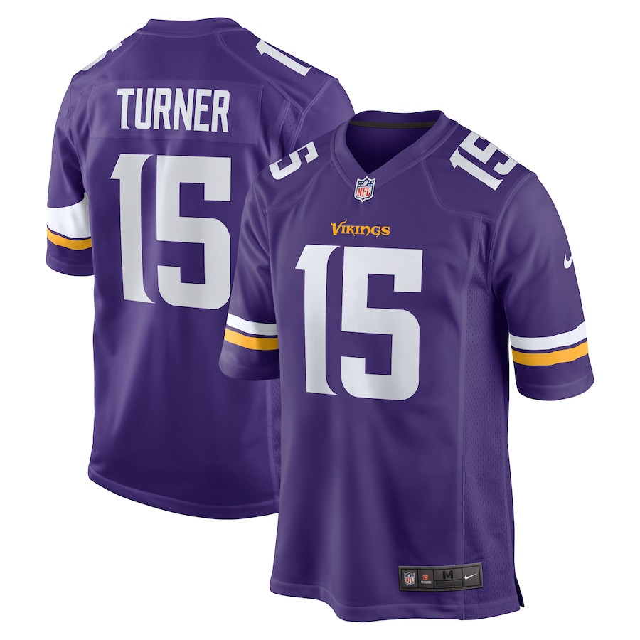 Dallas Turner 15 Minnesota Vikings Game Men Jersey - Purple JS3774 Saliibo