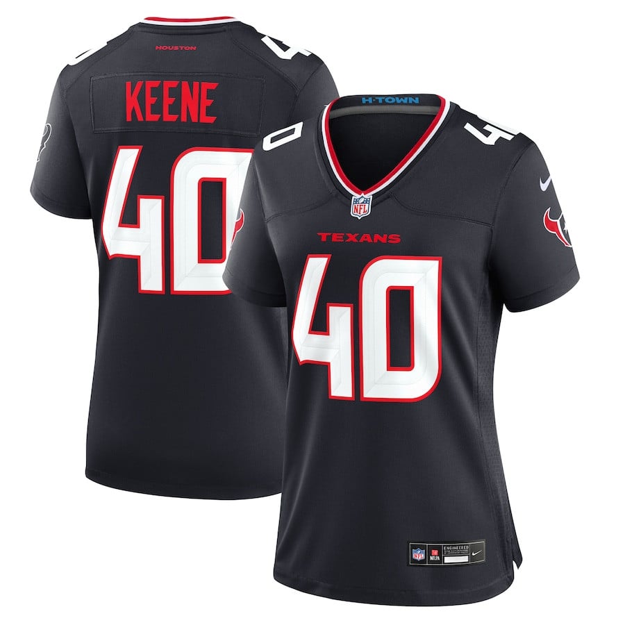 Dalton Keene 40 Houston Texans Women's Team Game Jersey - Navy JS1824 Saliibo
