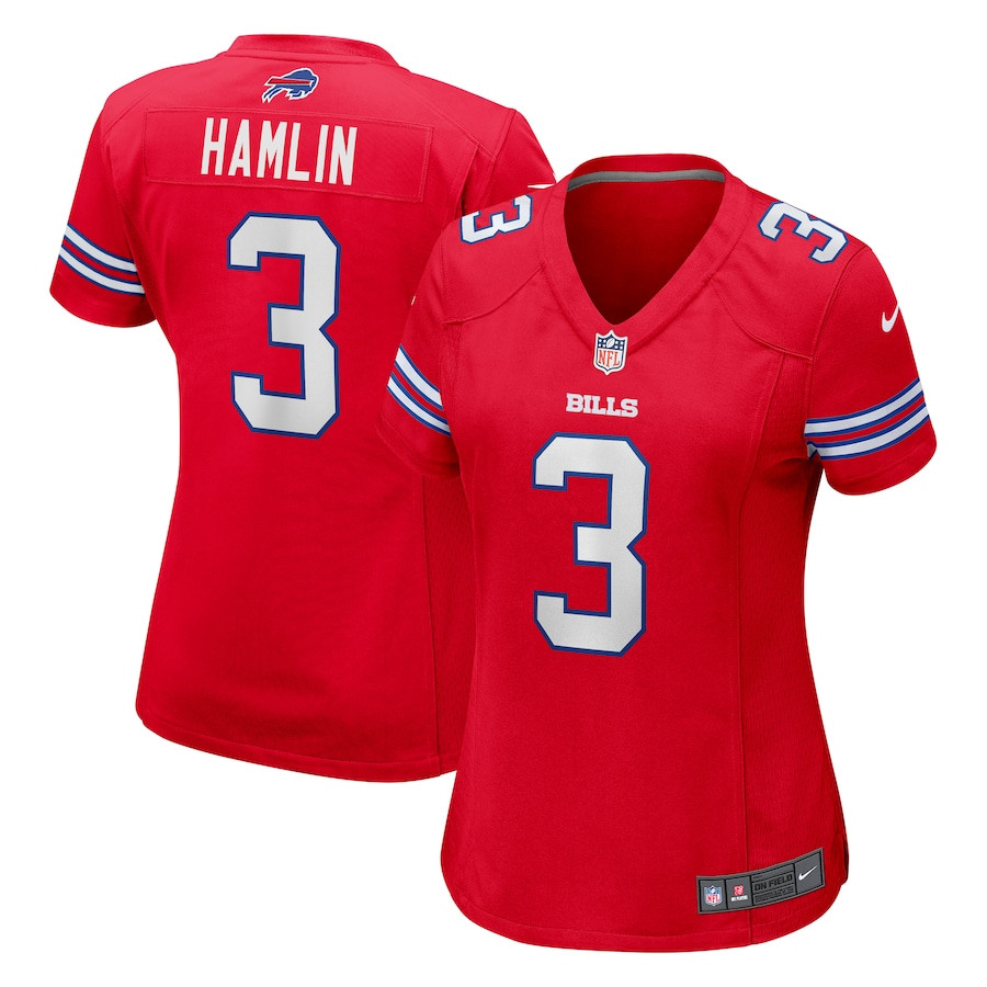 Damar Hamlin 3 Buffalo Bills Women Game Jersey - Red JS8150 Saliibo