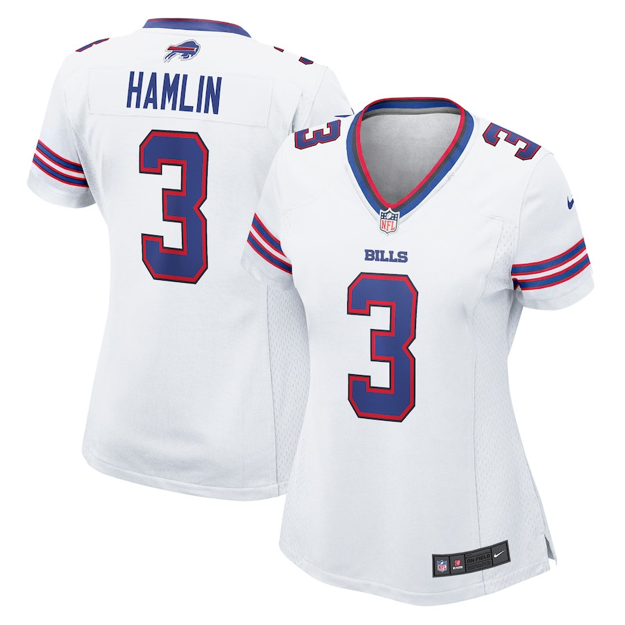 Damar Hamlin 3 Buffalo Bills Women's Game Jersey - White JS8828 Saliibo