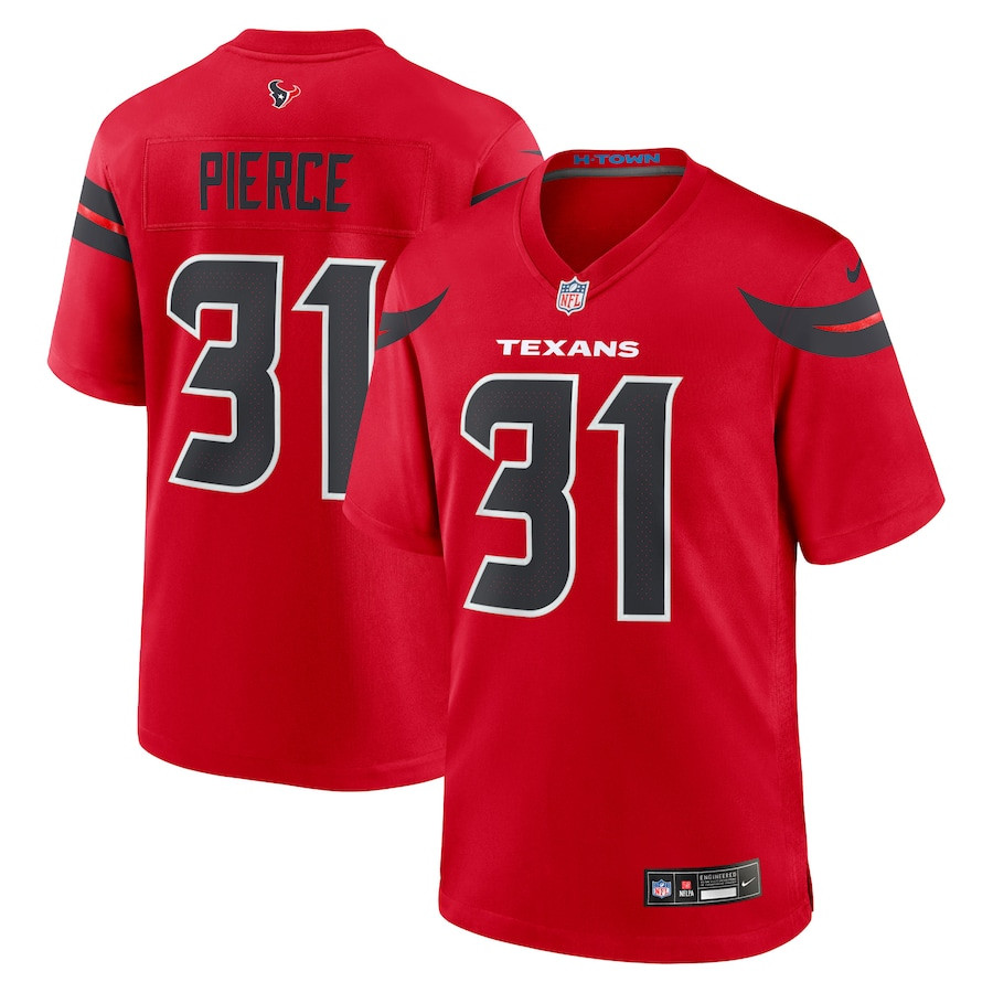 Dameon Pierce 31 Houston Texans Game Jersey - Men, Red JS7009 Saliibo