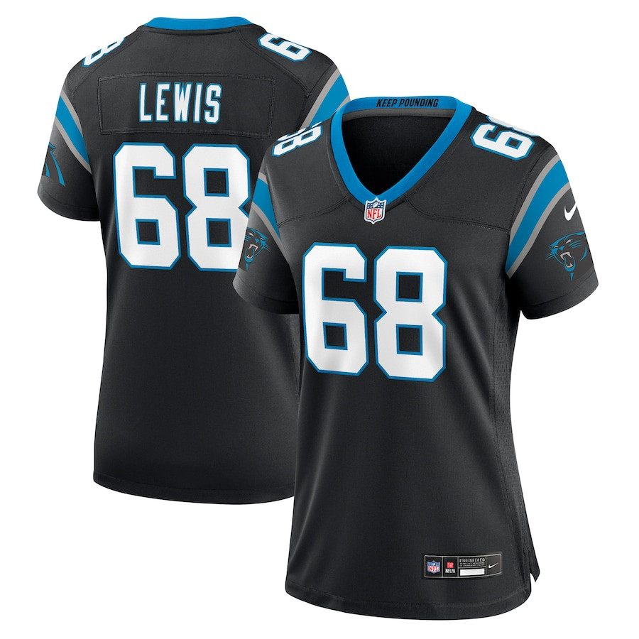 Damien Lewis 68 Carolina Panthers Women's Game Jersey - Black JS4585 Saliibo