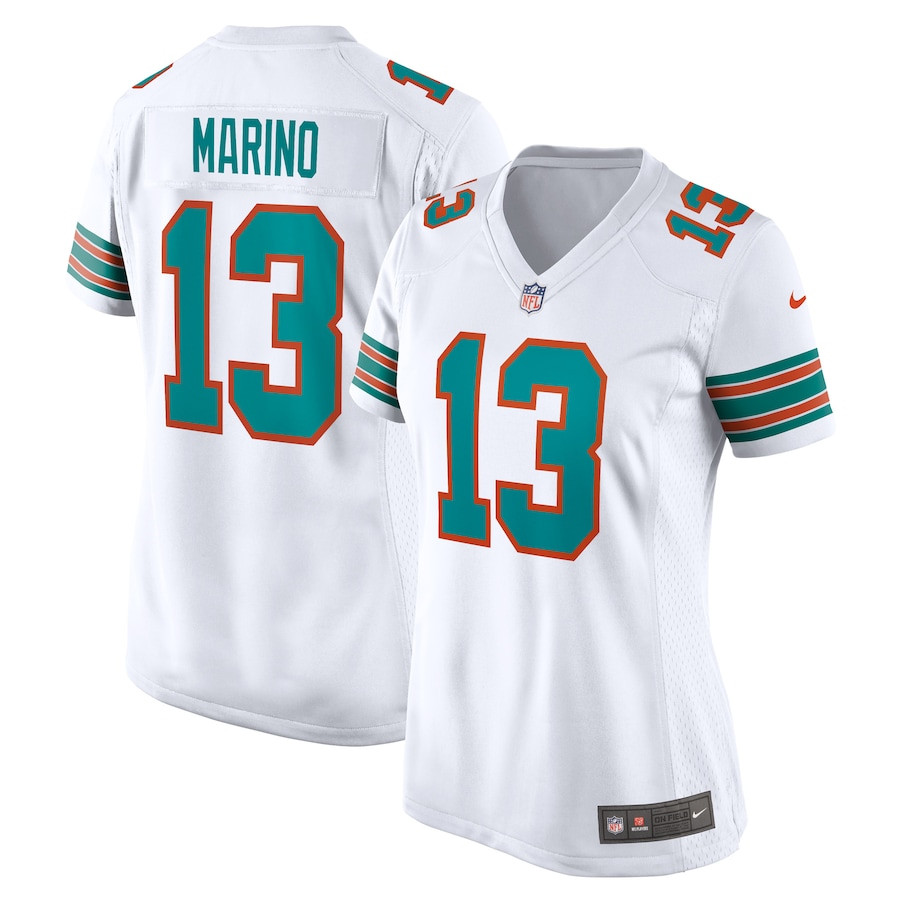 Dan Marino 13 Miami Dolphins Women Retired Jersey - White JS2172 Saliibo
